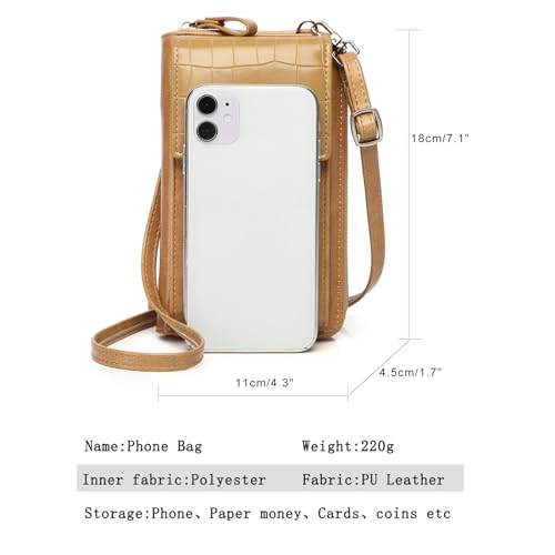 Blostirno Women PU Leather Small Crossbady Bags Mini Cell Phone Purse Travel Pouch Shoulder Bag with Credit Card Slots2