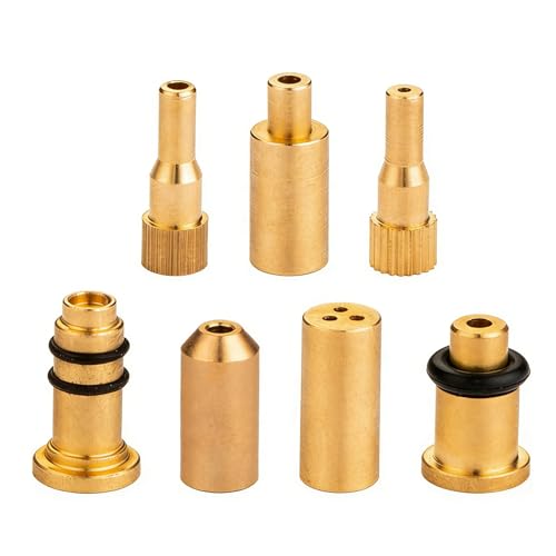 Ersatz Messing Gas Nachfülladapter kompatibel mit S.T. Dupont Feuerzeugen, Gelb/Rot/Grün/Blau Kappen, DIY Reparaturteile für eine einfache Gasbefüllung und optimale Nutzung (7)