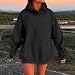 SKFLABOOF Oversize Sweatshirt Damen Y2k Hoodie Hoodies Damen Sweatjacke Lang College Jacke Trainingsjacke Oversize Sweatshirt Und Sweatshirts Für Kapuzenpullover 001 Schwarz, 4XL