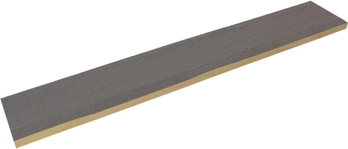 Ekena Millwork BMRCS1C0100X010X144SL 1-Sided Rough Cedar Endurathane Plank Faux Wood Beams, 12-in. L, Slate