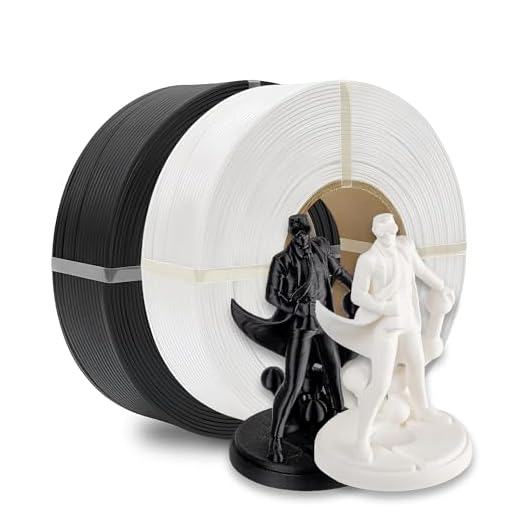 Polymaker Panchroma Refill Spool PLA Filament 2KG Bundle, Black*1+White*1, 2x1kg 3D Printing Filament Refill, Tangle-Free