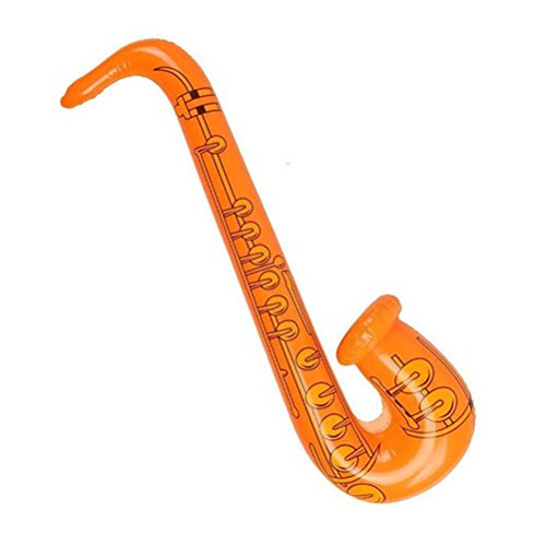 TOYMYTOY 6 Pcs Inflatable Musical Instruments Saxophone Toy, Adults Party Supplies Kids Toy Gift 28 Inches Random Color