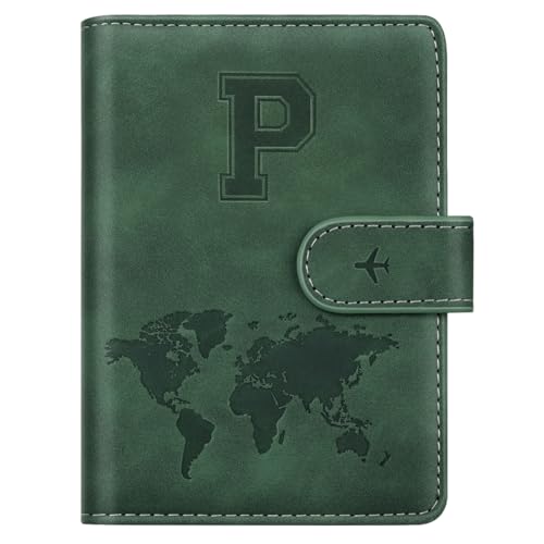 Porte-passeport personnalisé P anti-piratage RFID vert pin