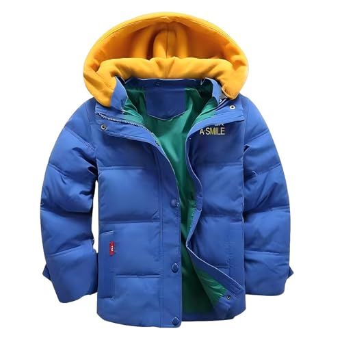 linboo Winterjacke Jungen Daunenjacke mit Abnehmbarer Samt...
