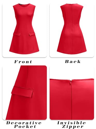 Image of oten Women's Sexy Cap Sleeve Mock Neck Mini Dress A-Line Flare Club Night Out Party Short Dresses