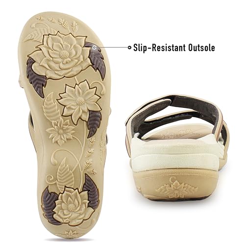 Image of Gold Pigeon Shoes SIGNATURE Comfort Walking Slides Sandals for Women | Arch Support, Waterproof, Non-Slip