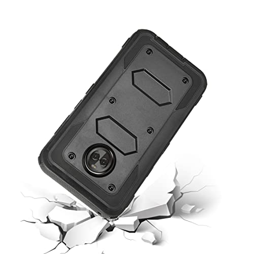 Asuwish Phone Case For Motorola Moto X4 Cover Hybrid Shockproof Hard Drop Proof Full Body Protective Heavy Duty Cell Accessories Motox4 X 4Th Generation 4X 4 Gen Android One Xt1900-1 Women Men Black #TOP3