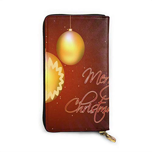 Preisvergleich Produktbild JHGFG Weihnachtsspielzeug Bälle Lichter Zeichen Wunsch Echtes Leder Geldbörse Lange Damen Geldbörse Handtasche Multi Kartenhalter Organizer Für Frauen Personalisiert