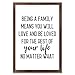 Wengbeauty Being A Family Means You Will Love and Be Loved for The Rest of Your Life No Matter What Sign Wood Framed Sign Wall Art Plaque Sign for Home Wall Decor 16 x 20 Inch