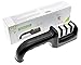 CLEMARS- Afilador de Cuchillos Manual de 3 Etapas, Afilador de Cuchillos de Cocina Profesional Diamante, Afilador de Cuchillos de Cocina Ceramica Dentados Inoxidable, mango antideslizante