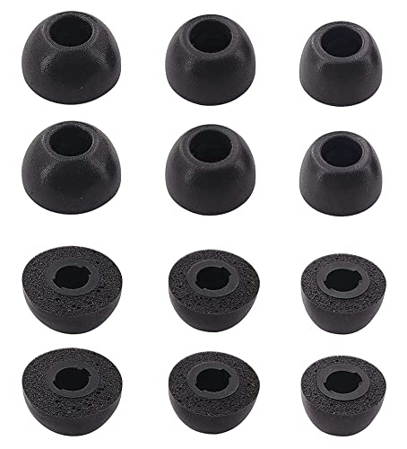 Image of ALXCD Foam Eartips Compatible with Sony WF-1000XM4 Earbuds, S /M /L 6 Pairs Soft Memory Foam Ear Tips Earbuds Tips, Compatible with Sony WF-1000XM4 6 Pairs Black SML