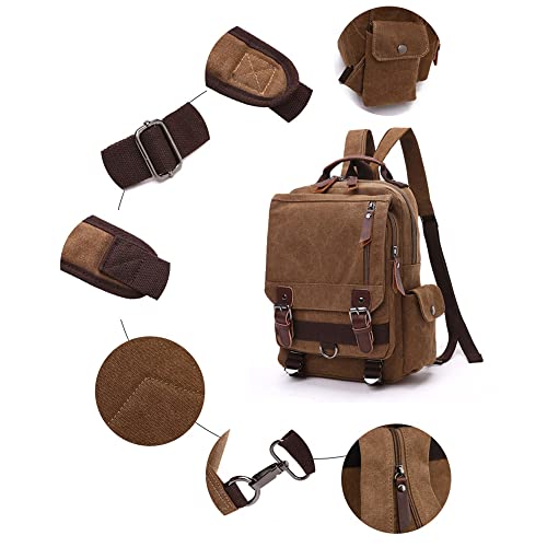 Backpack outdoor travel for men and women single and double shoulder backpack coffee Single shoulder 33 * 29 * 11cm3