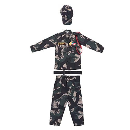 Image of Raj Costume Boys Superhero Costume Set with Mask | Blue Red Full Sleeve T-Shirt & Track Pants | Kids Fancy Dress for Birthday Party, School Function | Stretchable Comfortable | 6-7 Years