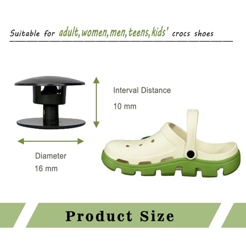 Image of 10-Pack Strap Rivets for Crocs,Replacement Parts for Croc Clog Shoes Repair Strap Buttons