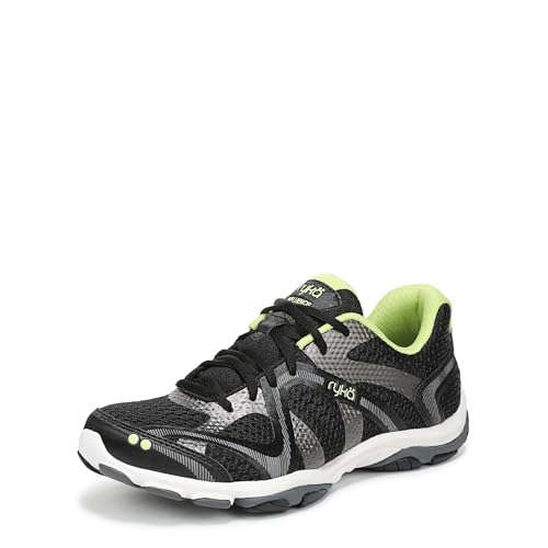 Ryka Women's Influence Cross Training Shoes Black/Green/Grey 11 M