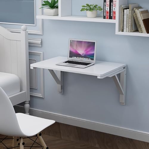 Mesa plegable montada en la pared, escritorio flotante de hojas caídas para espacios pequeños, banco de trabajo versátil para lavandería, cocina, comedor, bar o garaje