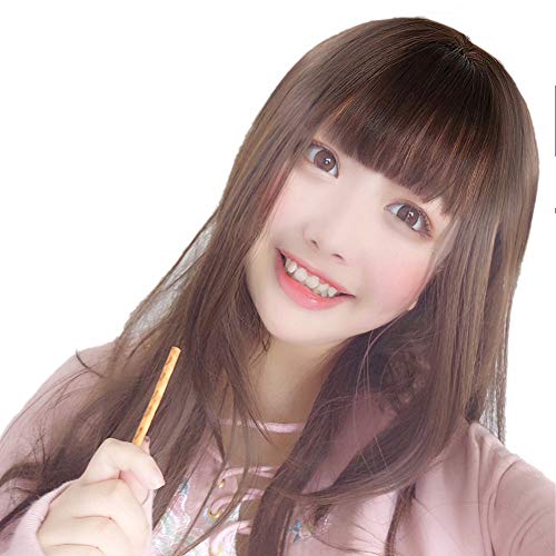 INMAN フルウィッグ ウィッグ ロング ストレート ぱっつん 自然 原宿 ロリータ 耐熱 ネット付き