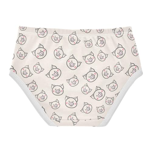 Little Girls Underwear Soft Cotton Kids Pig Panties in Sizes 2/3t, 4t, 5t, 6 and 82