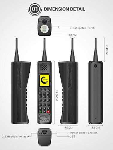Image of Kechaoda Plastic Winsome 888 Triple SIM Retro Style Standby Mobile Phone (Black)