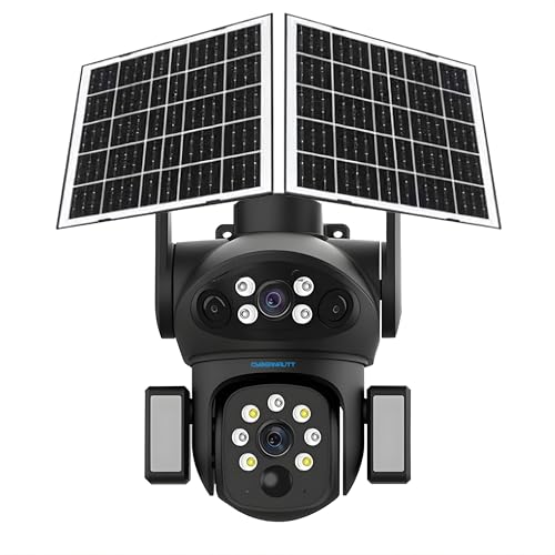Image of XUGA Cybernautt X8A 4G LTE DUAL Solar Security Camera, No WiFi Needed, Dual Lens 8MP Outdoor Wireless, AI Humanoid Detection, Full Color Night Vision, Two-Way Talk, 8000mAh Battery, 8W Solar, TF 128GB