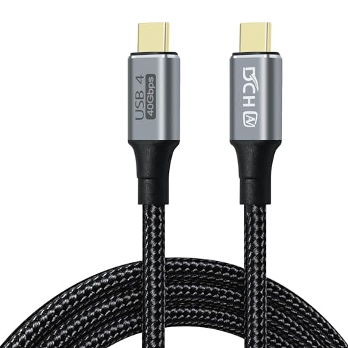 DCHAV USB 4 Cable USB C to USB C Supports 8K Video 40 Gbps Data Transfer 100W Fast Charging Cord 5A Nylon Braided Wire (0.5M)