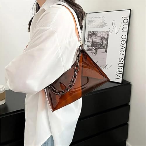 Ladies Jelly Bags PVC Clear Bag Underarm Bags Casual Women Summer Handbags Purse Cell Phone Shoulder Bag3