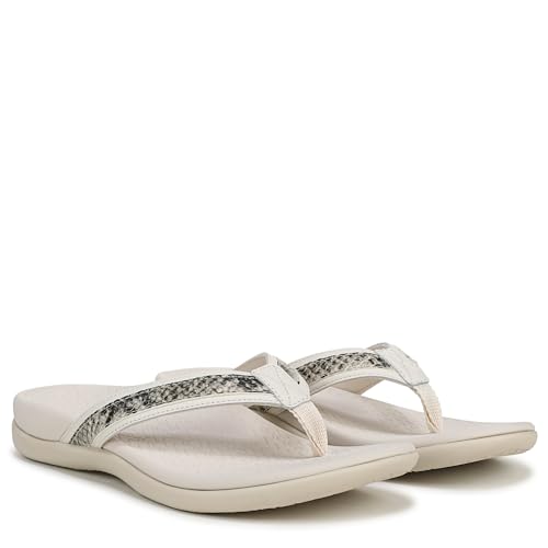 Vionic Tide 2.0 Thong Sandals Cream Snake Leather 6 M by Vionic - Used condition - Image 8