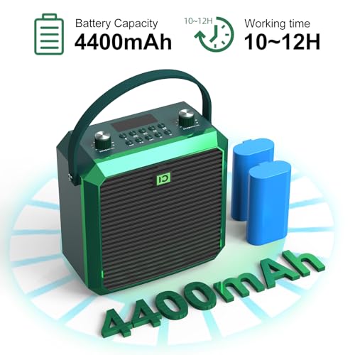 SHIDU-Bluetooth-Voice-Amplifier-50W-with-Wireless-Handheld-Mic-Wireless-voice-amplifier-for-Teachers-Meeting-Speech-Personal-Pa-System-Portable-Microphone-Speaker-with-4-Sound-Effects-for-parties