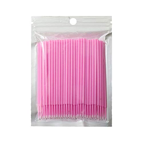 N/ A 100pcs Disposable Cotton Swabs Eyelashes Applicator Extension(Pink)