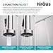KRAUS Bolden 2-in-1 Commercial Style Pull Down Single Handle Water Filter Kitchen Faucet for Reverse Osmosis or Water Filtration System in Spot-Free Stainless Steel/Matte Black, KFF-1610SFSMB