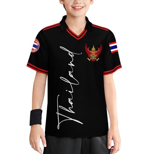 Flag of North Macedonia Children's Football Jersey Short Sleeve Casual T-Shirt