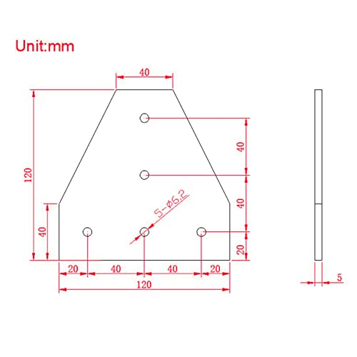 Zeberoxyz 8PCS/Kit Silver T Shape Corner Bracket Plate with Screws and T-Nuts - Image 3
