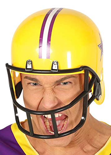 Struts Adult Size Yellow American Football Helmet Fancy Dress