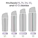 NiHome 8PCS Stainless Steel Straws for Owala Water Bottle, 4 Lengths Compatible with FreeSip 19oz 24oz 32oz 40oz, Tritan 25oz, Kids’ FreeSip 16oz, with Cleaning Brush & Travel Storage Bag (Iridescent)