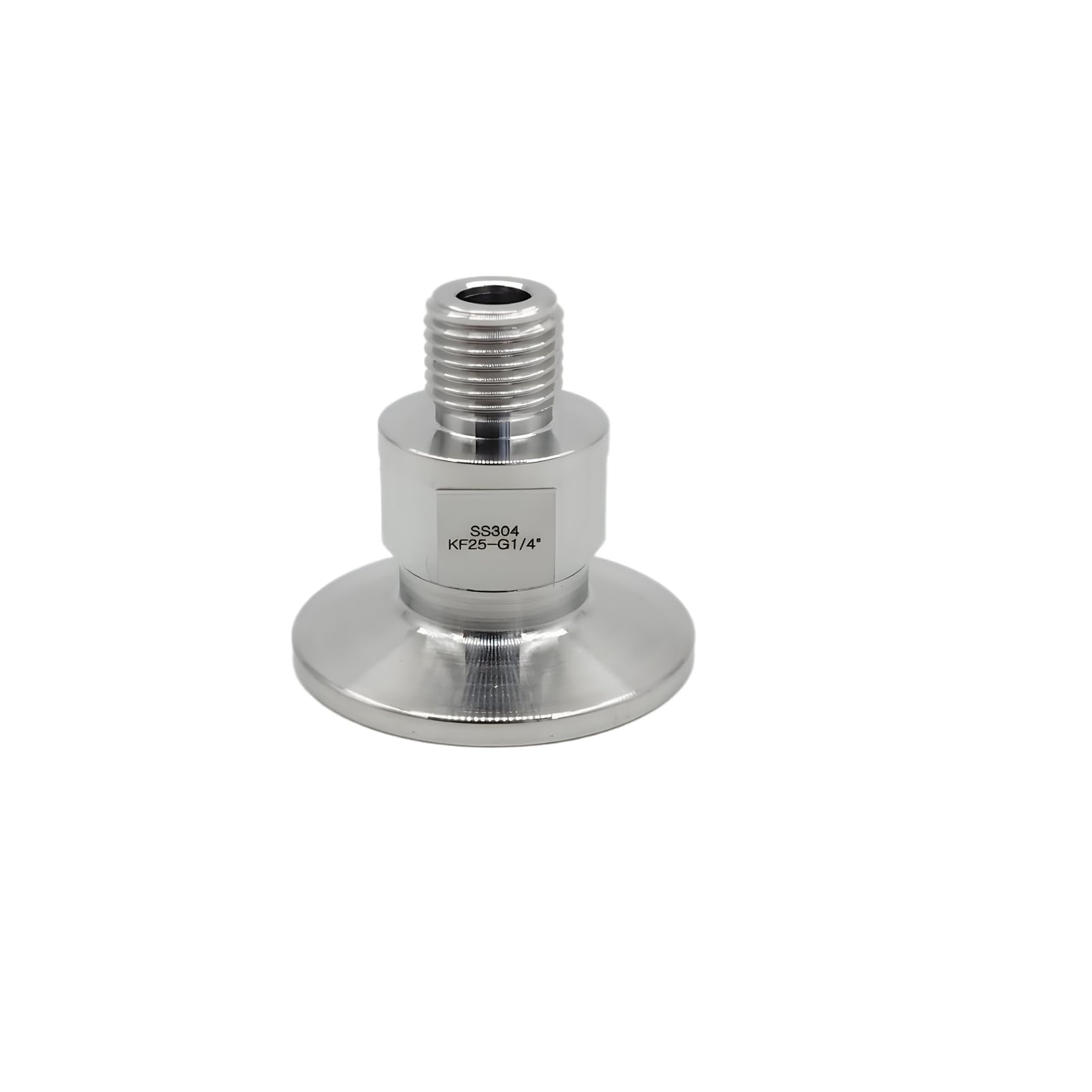Geife KF25 Vacuum Flange Screw-in Adapter, BSPP G Male, Stainless Steel 304 ISO-KF NW25 (1/4")
