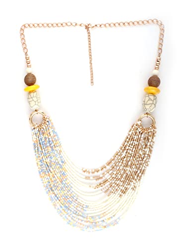 Madame seed beaded ombre effect multi short necklace (B0BTHKDMKD) Amazon Price History, Amazon Price Tracker