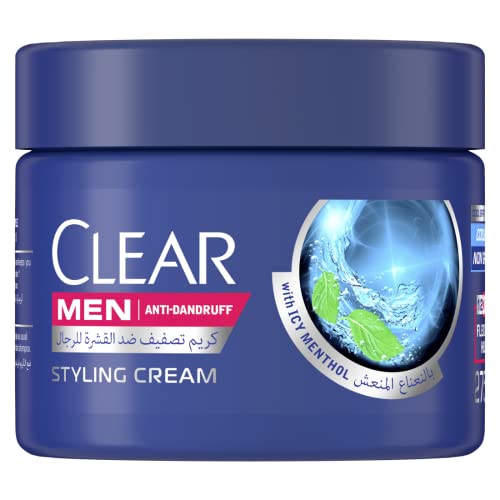 Clear Men Soft Styling Cream For Casual Hair Styling Cool Sport Menthol To Style Your Hair Without Dandruff Worries 275Ml