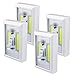 Produktbild Nachtlicht - Beinhome SchrankLicht COB LED Wireless,mit 200 Lumen,Batteriebetriebenes Geführtes Nachtlicht für Kabinett, Regal, Wandschrank,Küche[4 Stück]