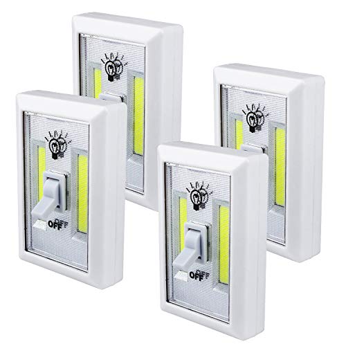 Preisvergleich Produktbild Nachtlicht - Beinhome SchrankLicht COB LED Wireless,mit 200 Lumen,Batteriebetriebenes Geführtes Nachtlicht für Kabinett, Regal, Wandschrank,Küche[4 Stück]