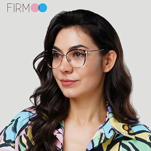 Image of Firmoo Blue Light Blocking Glasses,Anti Eye Strain Anti Headache UV Cut, Cateye Computer Reading Glasses with magnification