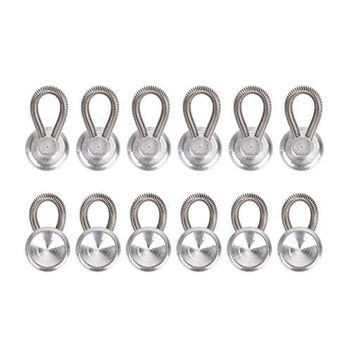 CCINEE Metal Collar Extenders Neck Extender Wonder Button Extenders for Shirt Dress Trouser Coat Size Expansion Pack of 12
