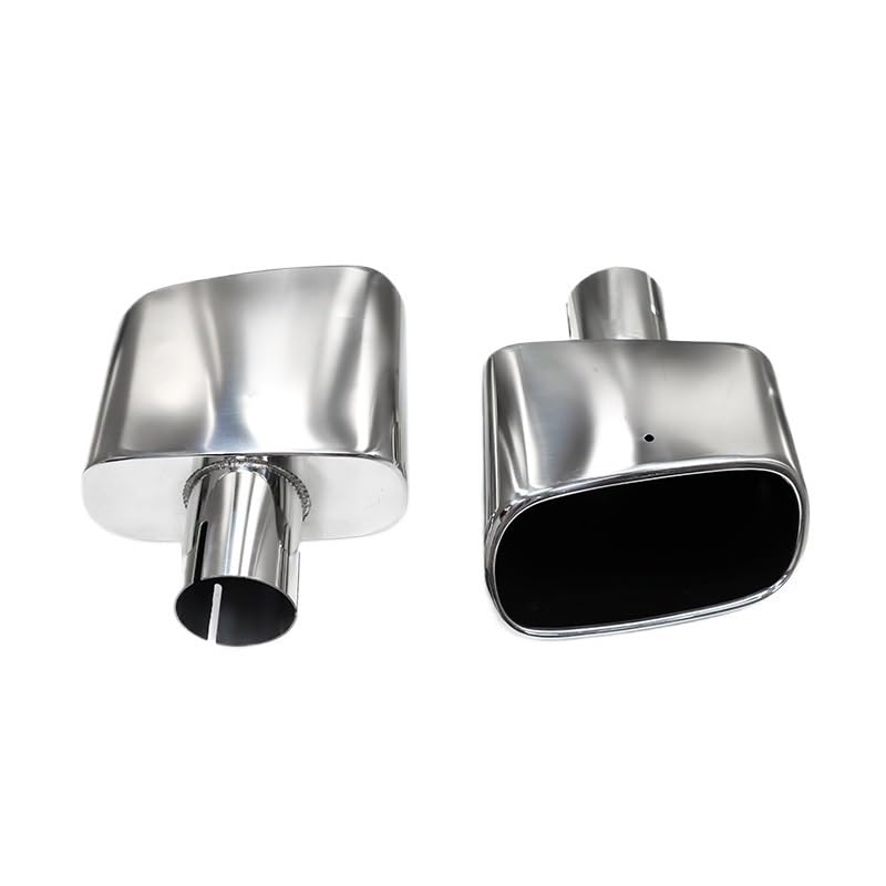 Silencieux d'échappement contre la rouille avec ces embouts inox chromé 160 mm carrés