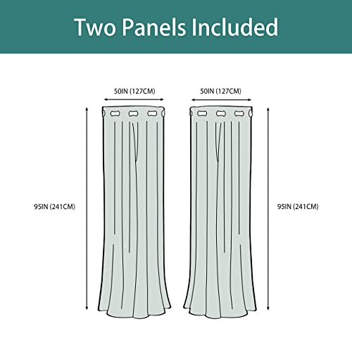 Lordtex Linen Look Textured Blackout Curtains With Thermal Insulated Liner - Heavy Thick Grommet Window Drapes For Bedroom, 50 X 95 Inches, White, Set Of 2 Panels #TOP6
