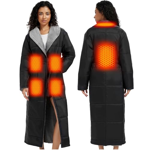CYCYHEAT Manta Eléctrica con Mangas 20000mAh Batería 7.4V para Hombre y Mujer – Manta Eléctrica Portátil con Tecnología de Calefacción Mejorada para Casa
