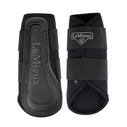 LeMieux Grafter Brushing Horse Boots - Protective Gear and Training Equipment - Equine Boots, Wraps & Accessories - Black - Medium