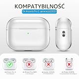 MouyouGlow przezroczyste etui na AirPods Pro 2 2022, przezroczysty pokrowiec na Apple AirPods Pro 2 Gen TPC z ochronnym etui z smyczą, odporne na wstrząsy etui z widoczną diodami LED z bezprzewodowym