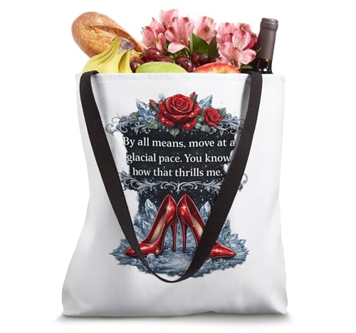 Bolso tote con frase divertida e inspiradora: 'Move at A Glacial Pace' de By All Means miniatura 4