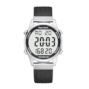 Reloj podómetro para Mujer, grabación de calorías y Distancia, Alarma, Cuenta atrás, visualización de la Hora,sin Carga ni aplicación, 2401