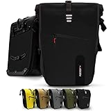 RIDEWERK® 2in1Fahrradtasche für Gepäckträger [30Liter] mit Laptoptasche | 100% wasserdichte & Robuste Gepäckträgertasche aus TPU | XXLFahrrad Tasche Hinten & Tasche für Gepäckträger (Schwarz)