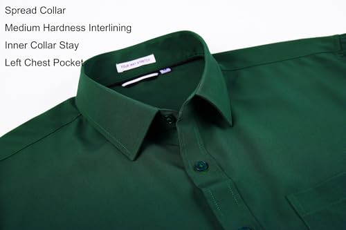 Alex Vando Mens Dress Shirts Regular Fit Long Sleeve Stretch Business Dress Shirts for Men